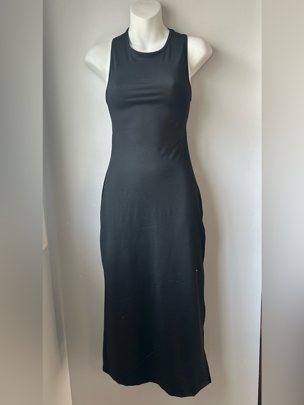 ⚡️2 for $38 NWOT Black Racerback Scoop Neck Tank Dress